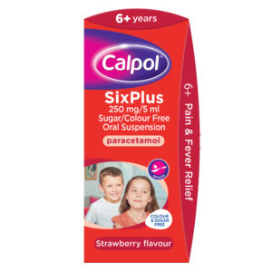 Calpol SixPlus 250mg/5ml Oral Suspension Strawberry Flavour 6+ Years 140ml
