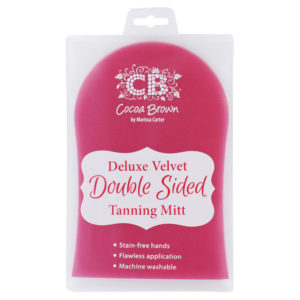 Cocoa Brown Double Sided Velvet Tanning Mitt