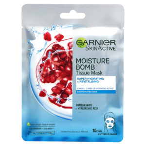 Garnier Moisture Bomb Pomegranate Hydrating Face Sheet Mask Dehydrated Skin