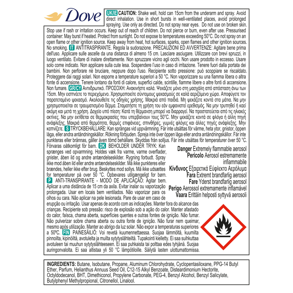 Dove Go Fresh Pear and Aloe Vera Anti-perspirant Deodorant 150ml