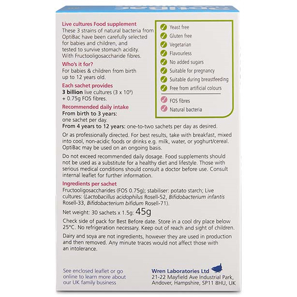 OptiBac Probiotics for Babies & Children 30'S