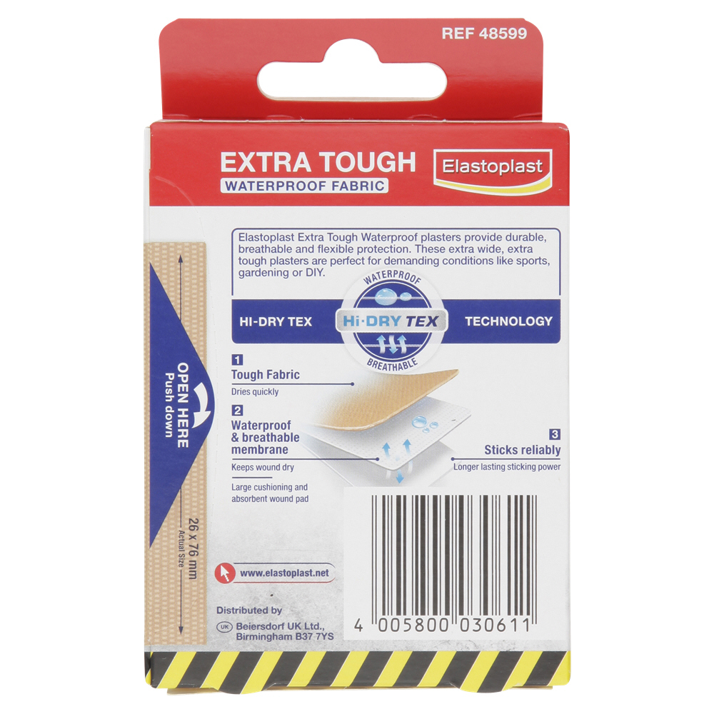 Elastoplast Extra Tough Waterproof 12 Plasters