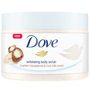 Dove Exfoliating Body Polish Macadamia & Rice Milk Body Scrub 225ml