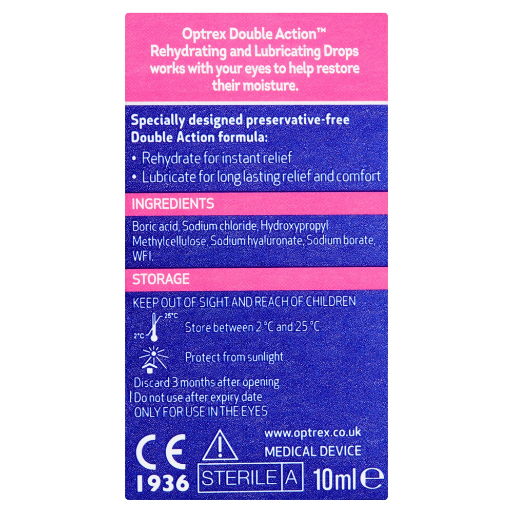 Optrex Double Action Rehydrating and Lubricating Drops 10 ml