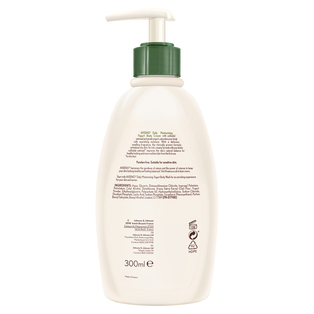 Aveeno Daily Moist Yogurt Body Cream Vanilla & Oats 300ml
