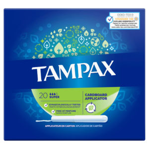 Tampax Super Cardboard Applicator Tampons 20's
