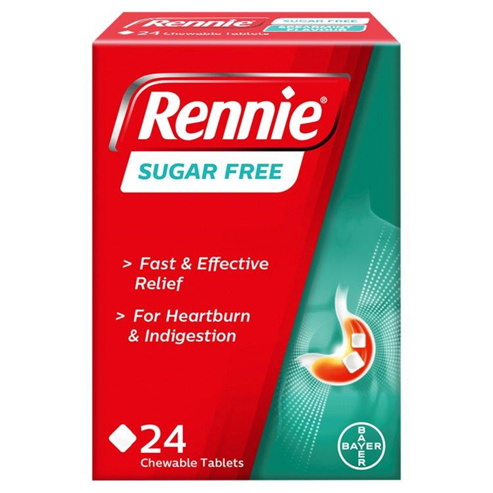 Rennies Sugar Free Chewable Tablets 24 Pack
