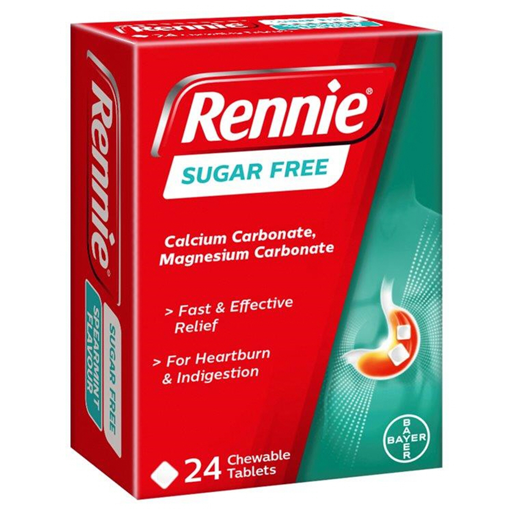 Rennies Sugar Free Chewable Tablets 24 Pack
