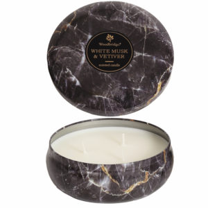 Woodbridge White Musk & Vetiver - Marble Candle Tin