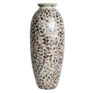 FLORAL CAPIZ VASE 51CM