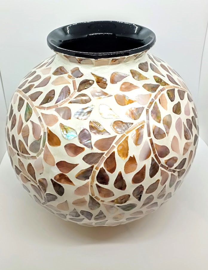 CAPIZ NATURAL VASE 25CM