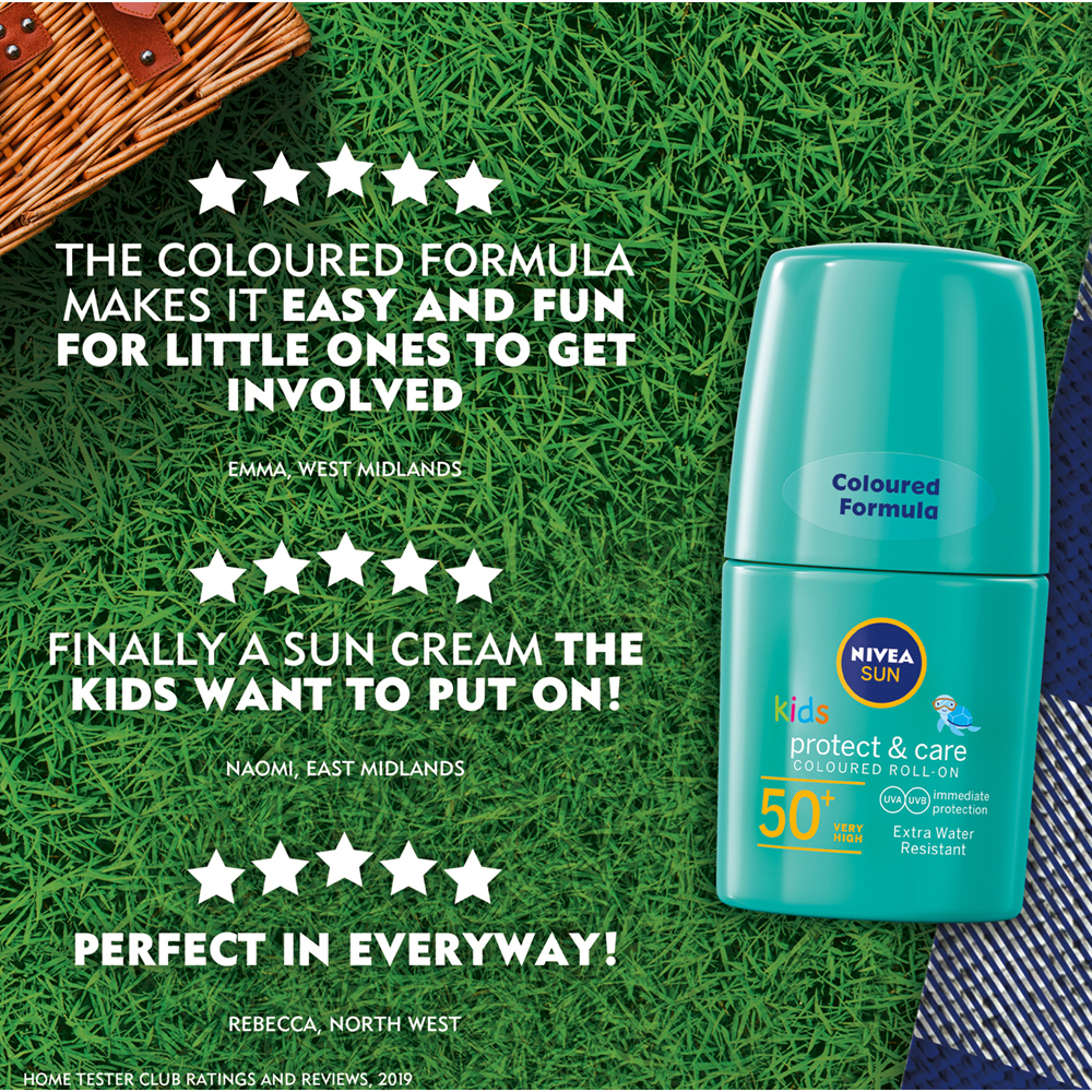 Nivea Sun Kids Roll On Green SPF50