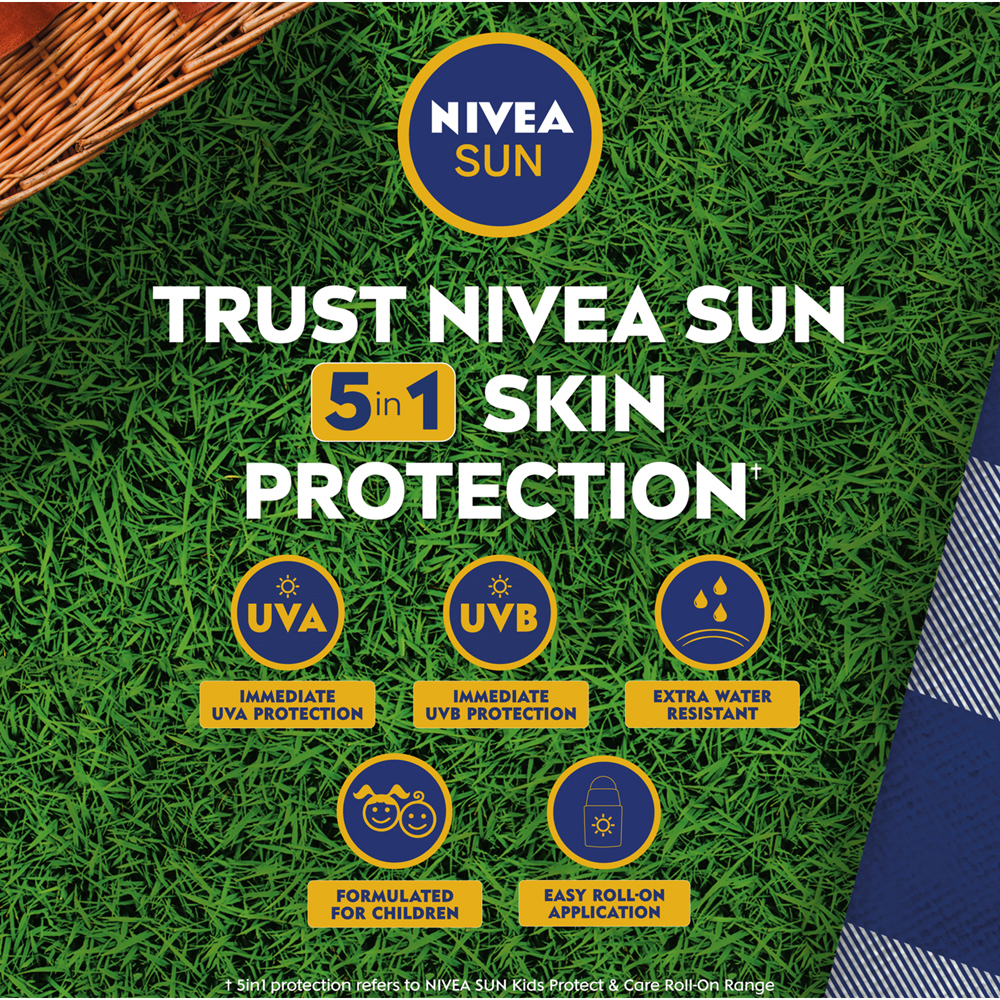 Nivea Sun Kids Roll On Green SPF50