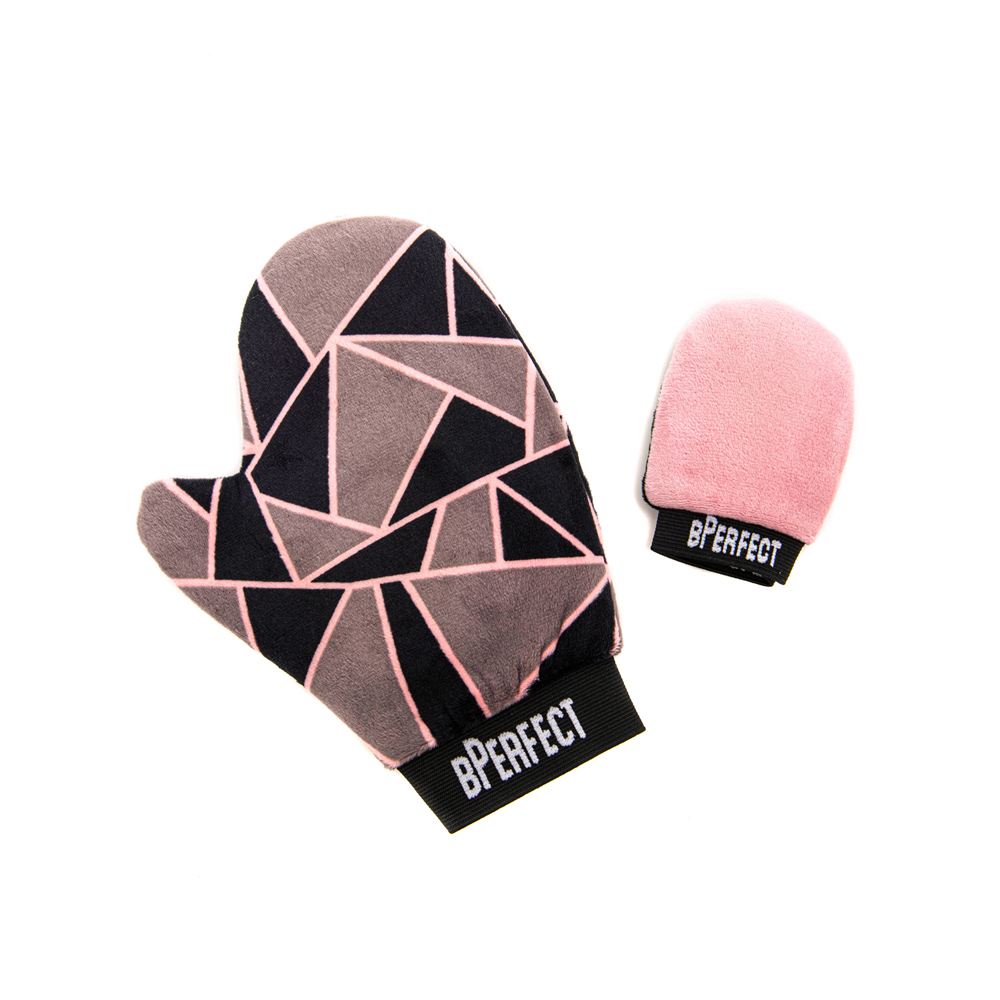 bPerfect Double Velvet Duo Tanning Mitt Set - 2pcs