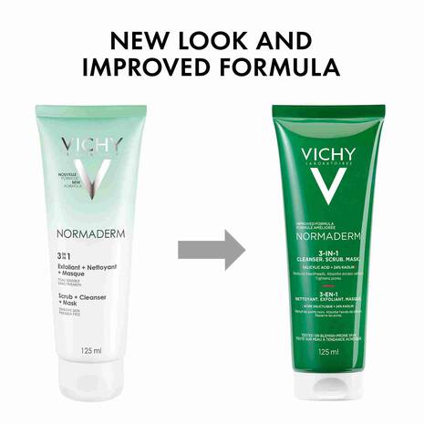 Vichy Normaderm 3-in-1 Cleansing + Scrub + Mask 125ml