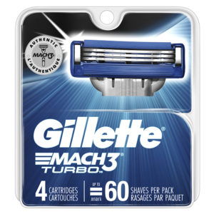 Gillette Mach3 Turbo Razor Blades 4 Pack