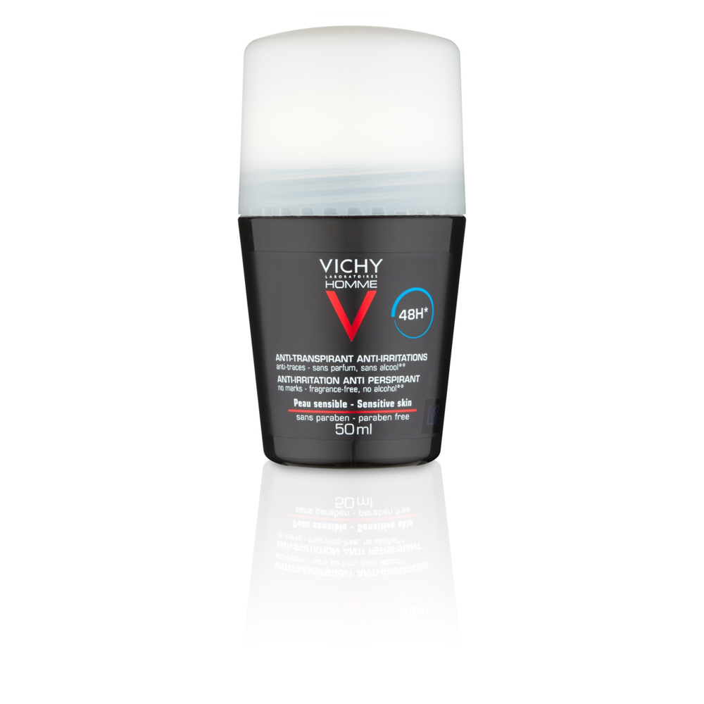 Vichy Homme Deodorant for Sensitive Skin Roll-On 50ml