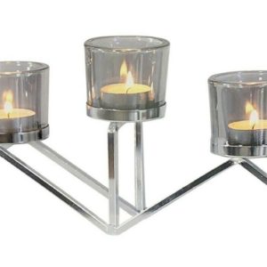 CHROME 5 TEALIGHT HOLDER