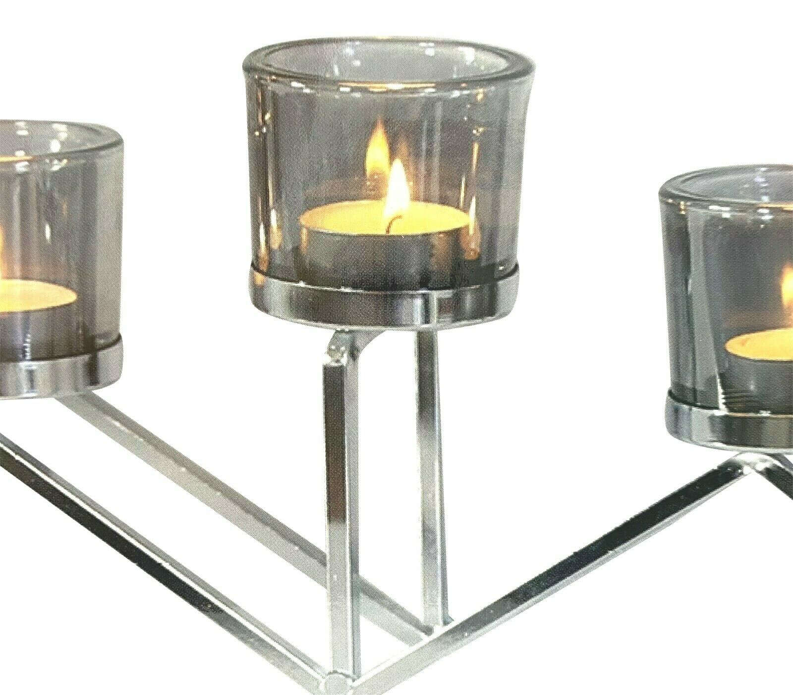 CHROME 5 TEALIGHT HOLDER