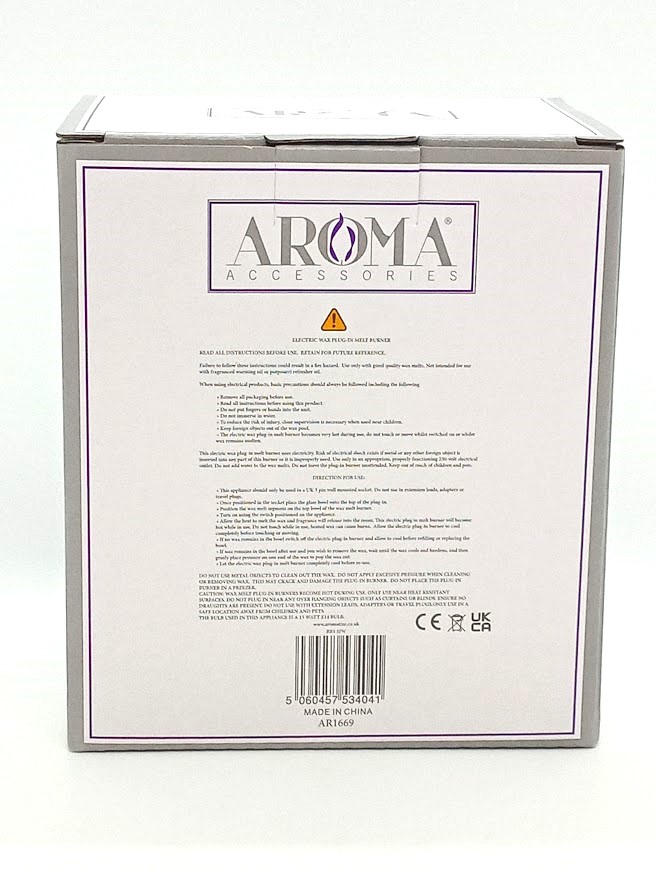 AROMATIZE PLUG IN WH SATIN BURST HRT12CM