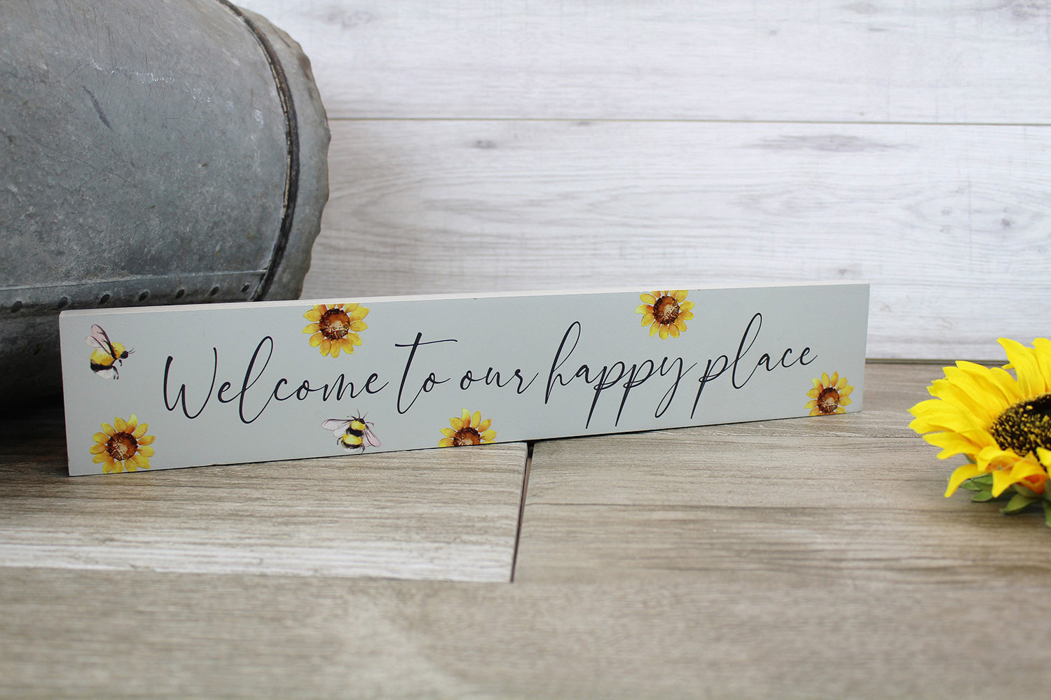 SUNFLOWER BEE PLAQUE