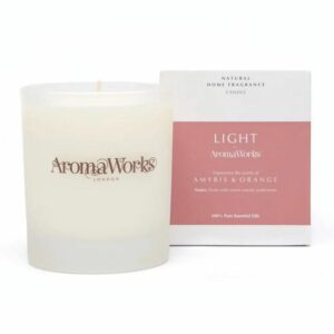 LIGHT BY AROMAWORKS AMYRIS & ORANGE 30CL CANDLE