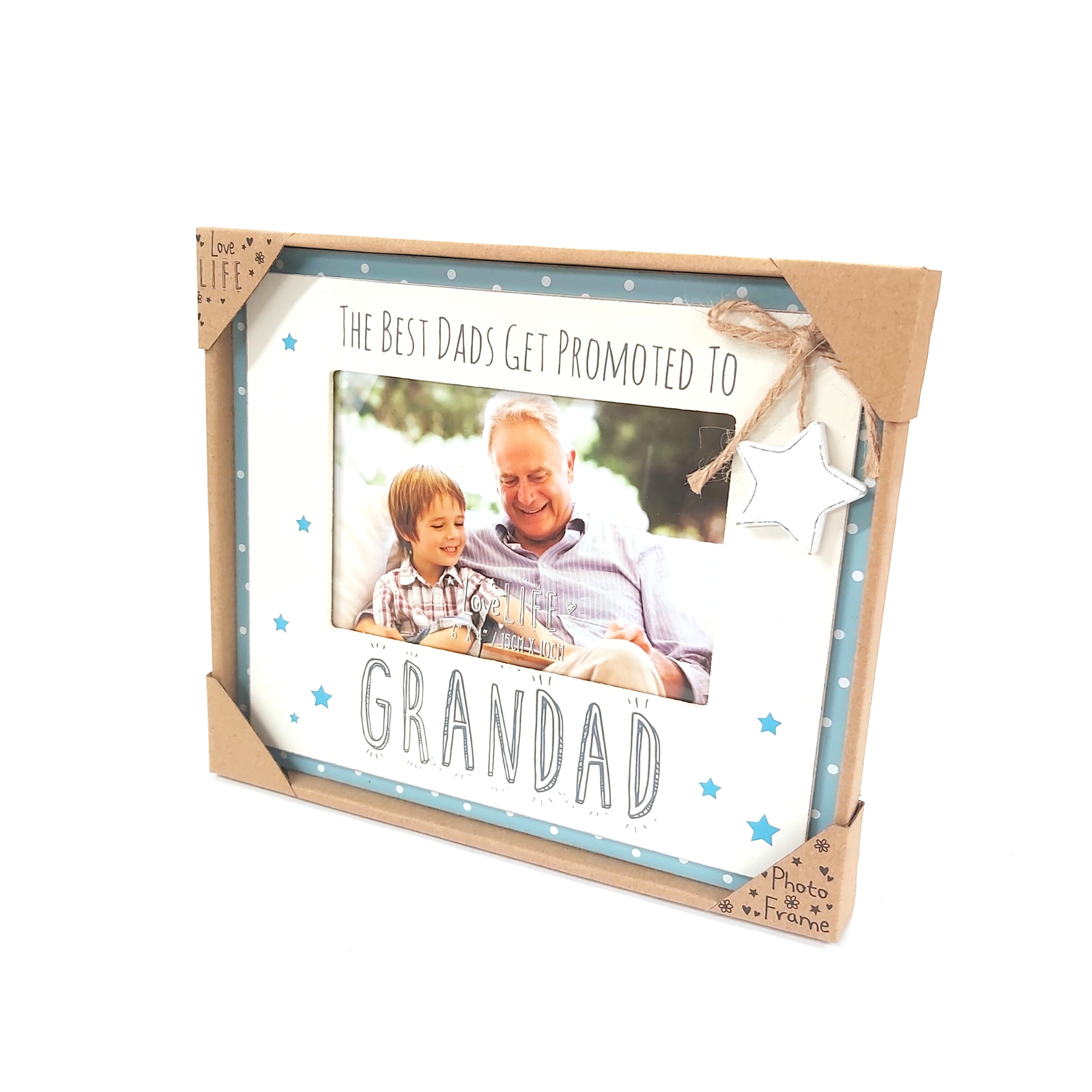 LOVE LIFE PHOTO FRAME 6" X 4" - PROMOTED TO GRANDAD