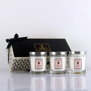 JUST GLO 3 PIECE CANDLE SET - POMEGRANATE