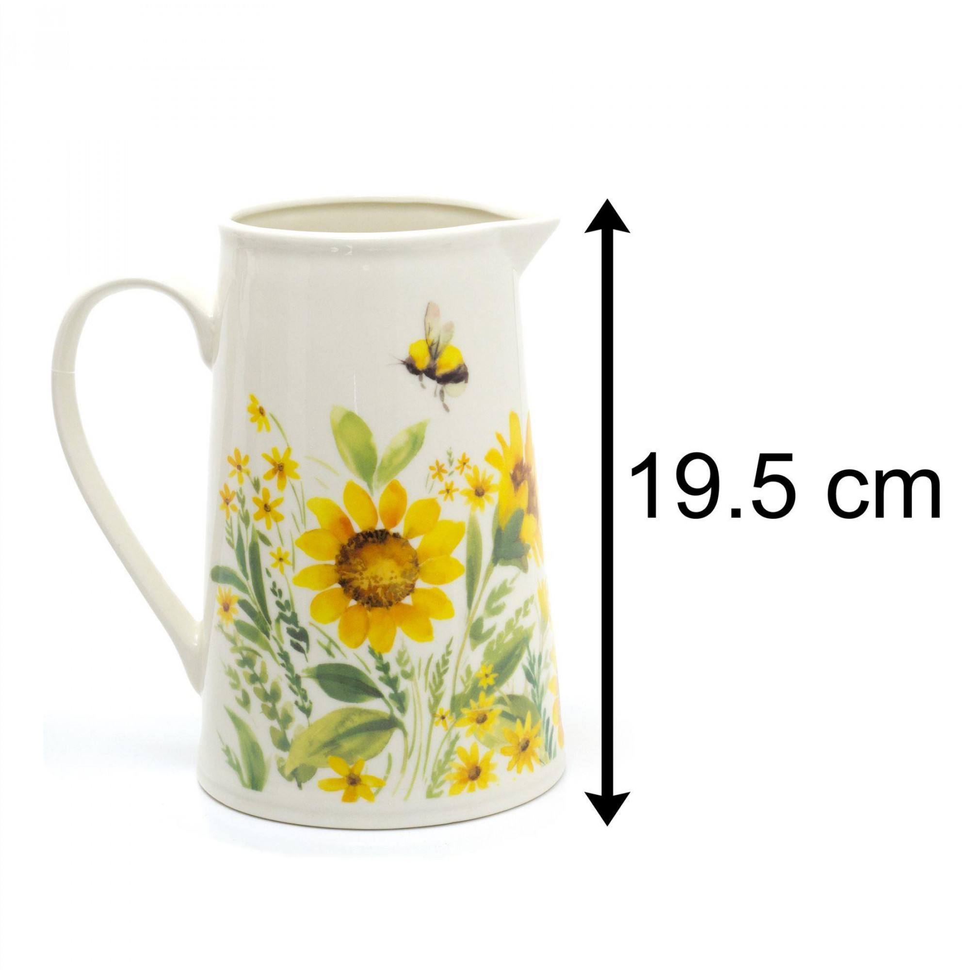Sunflower Bee Ceramic Serving Jug