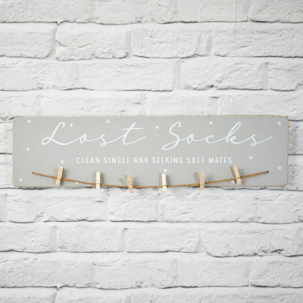 Lost Socks Peg Plaque