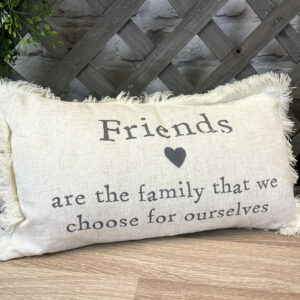 Friends are family cushion