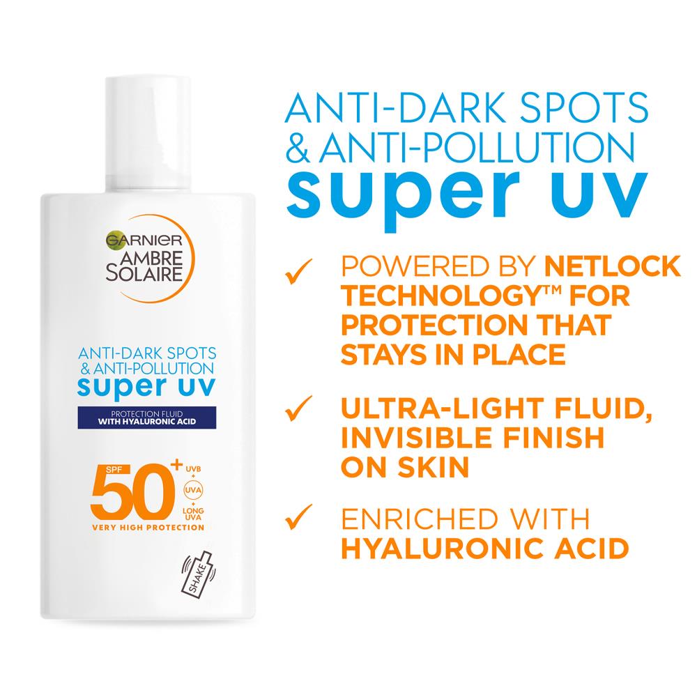 Garnier AMBRE SOLAIRE ANTI DARK SPOT SUPER UV FLUID SPF50+ 40ML