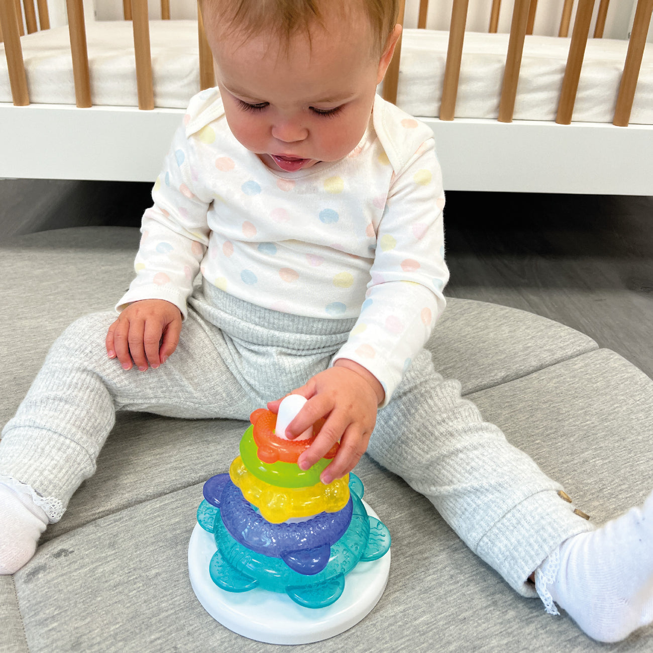 Nuby IcyBite Stacking Rings – Soothing Teether