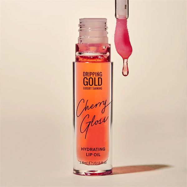 SOSU Cosmetics Dripping Gold Cherry Gloss Hydrating Lip Oil
