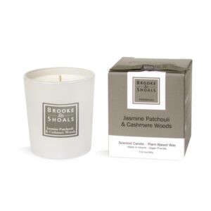 Brooke & Shoals Scented Candle Jasmine Patchouli & Cashmere Woods