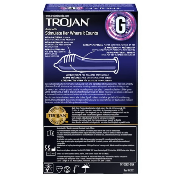 Trojan G-Spot Condoms 10 Pack