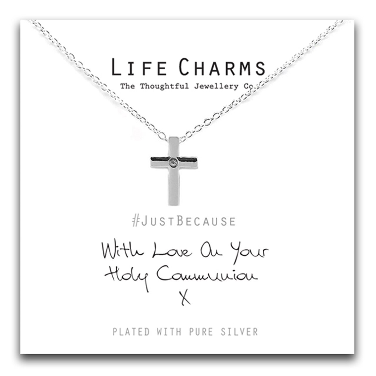 Communion Silver Cross Necklace
