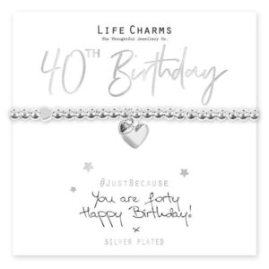 Silver Heart 40th Bracelet