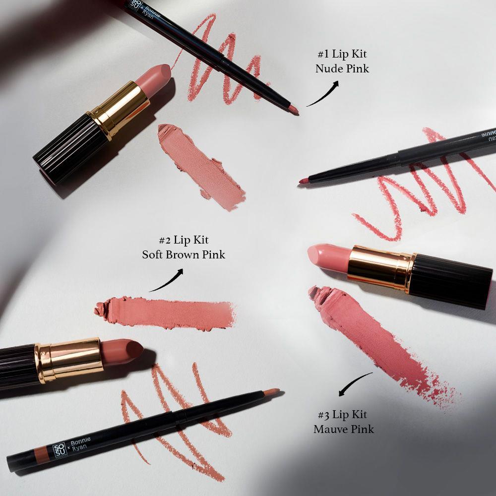 SOSU Cosmetics X BONNIE RYAN #1 LIP KIT - NUDE PINK