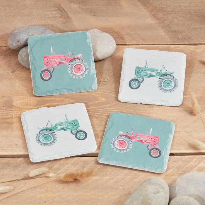 Vintage Tractor Coaster Set