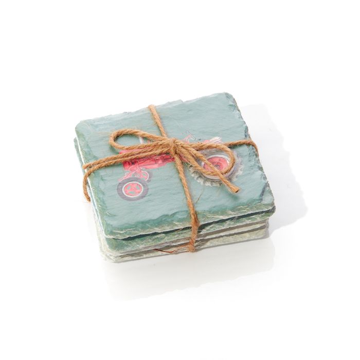 Lang's Slate Farm Tractor Coaster Set