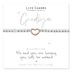 Farewell Heart Charm Bracelet