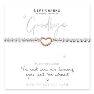 Farewell Heart Charm Bracelet