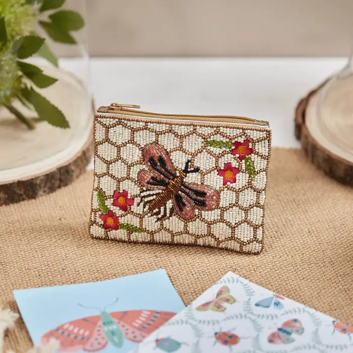 Floral Honeycomb Butterfly Purse