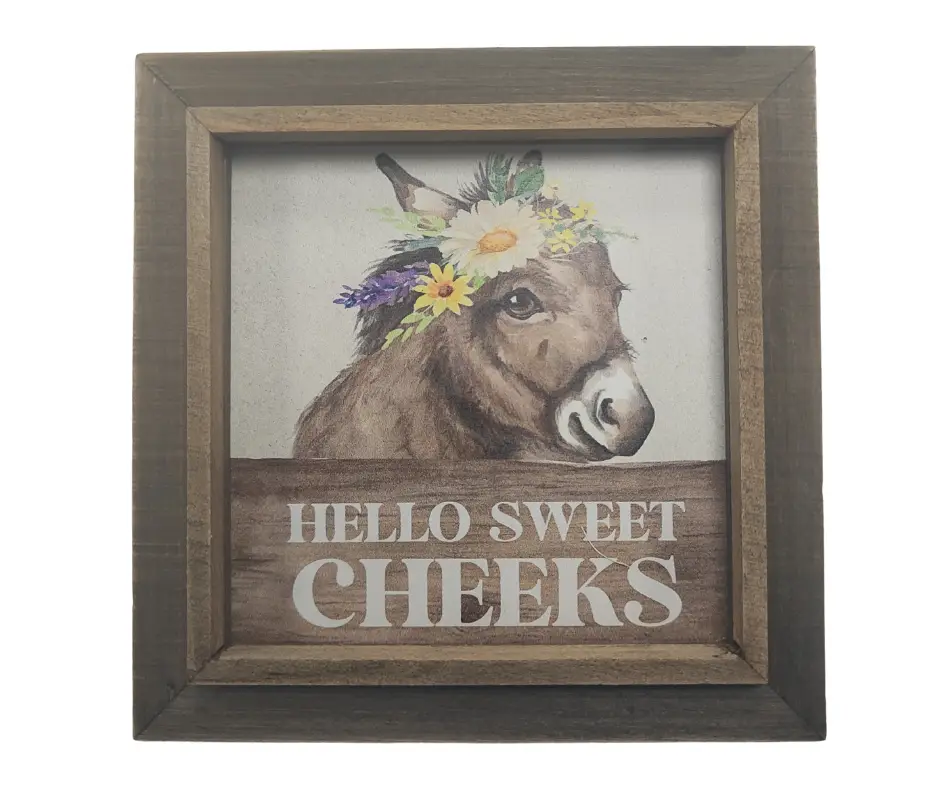 Sweet Cheeks Donkey Plaque